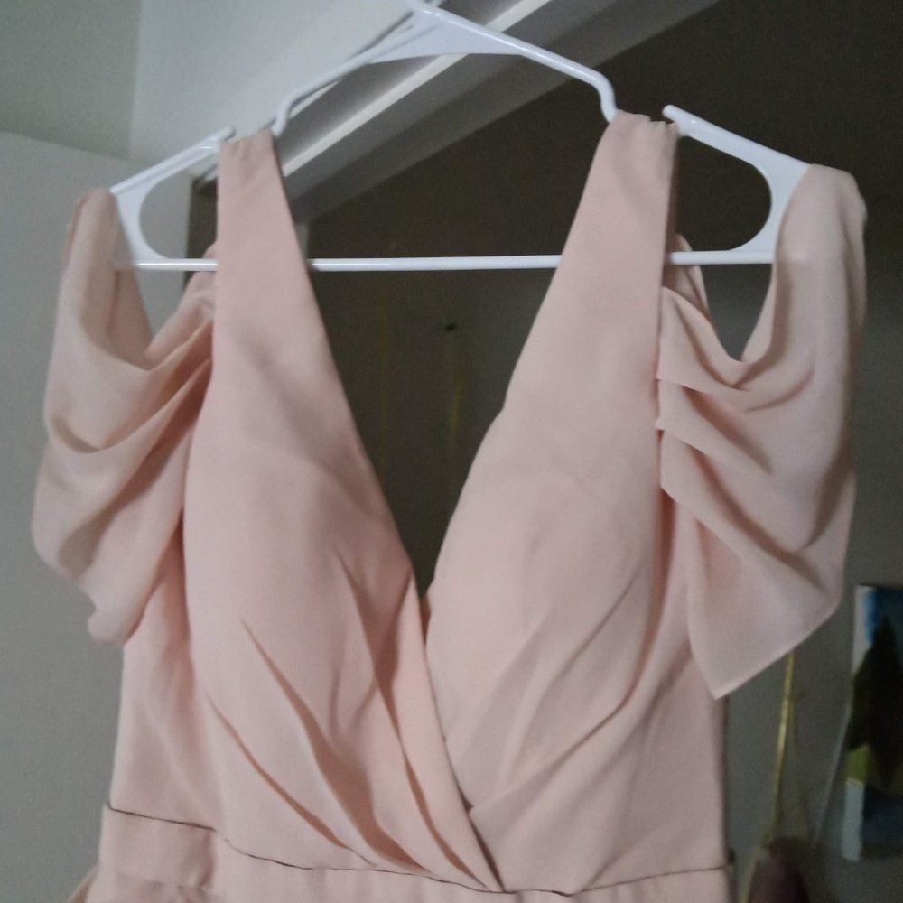 Bariano Australia peachy beige evening gown - Picture 4 of 5